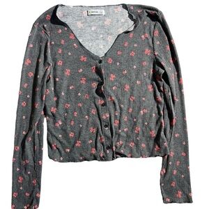 363-Grey and pink floral long sleeve top #floral #longsleeve #society212
Large